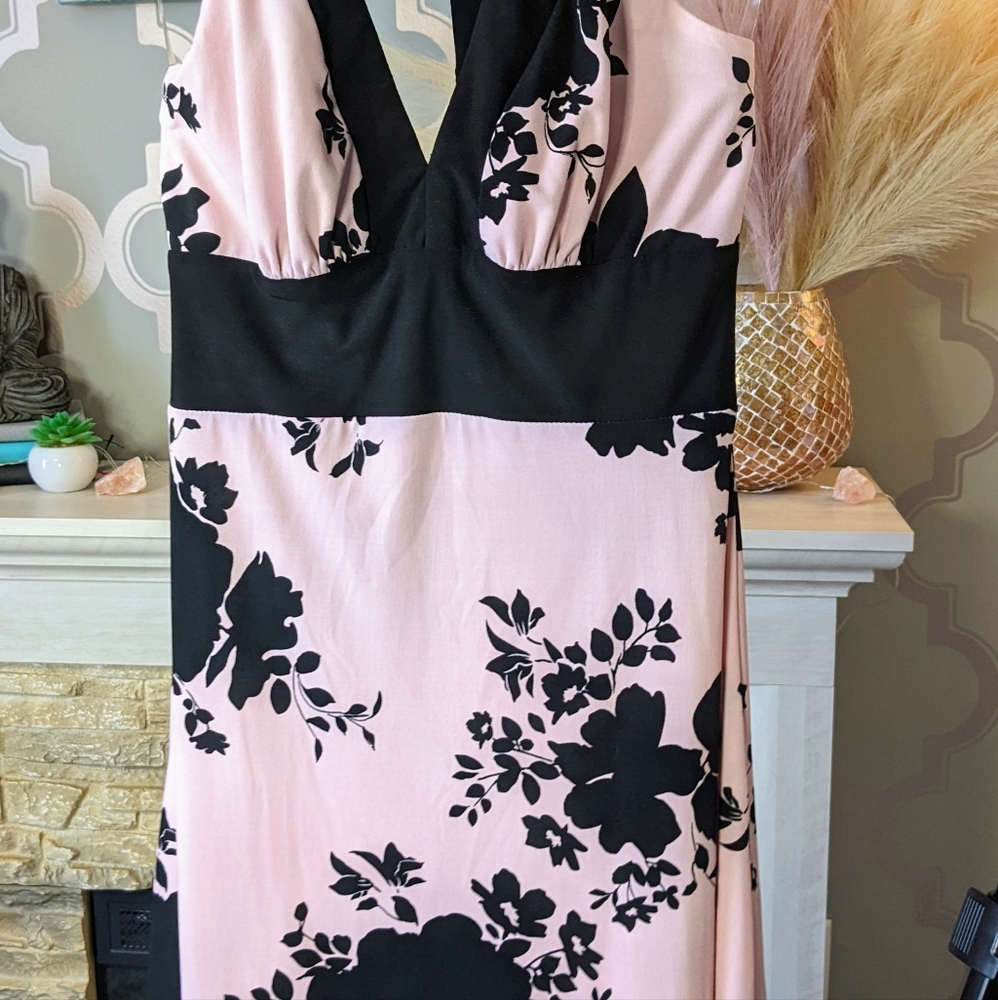 Black & Pink Floral Dress